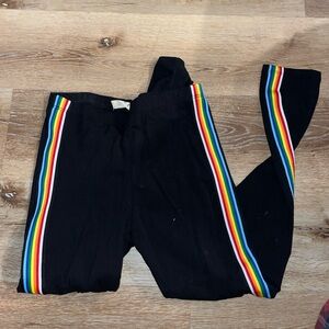 Molly Green rainbow black leggings